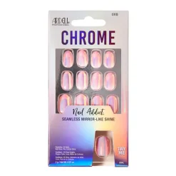 Faux ongle effet chrome orb
