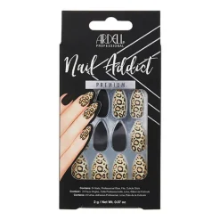 Faux ongles Nail Addict black leopard