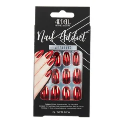 Faux ongles Nail Addict metallic red