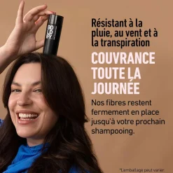 Fibres densifiantes pour cheveux châtain foncé