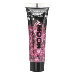 Gel holographique à grosses paillettes Moon Glitter rose