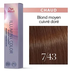 Illumina color 7/43 blond cuivré doré