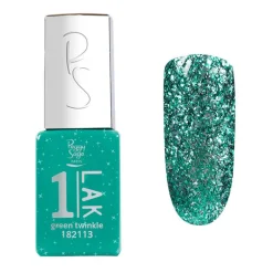 1-LAK vernis semi-permanent 3 en 1 green twinkle