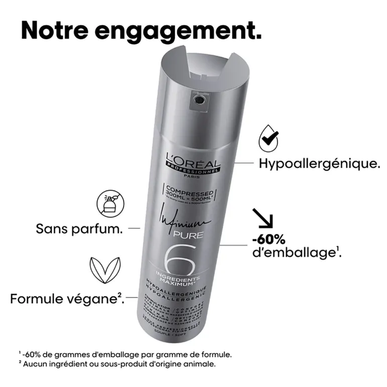Laque Infinium Pure fixation souple 300ml