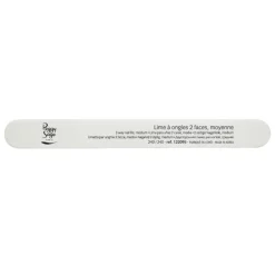 Lime à ongles 2 faces lavable 240/240 blanc, pour ongles naturels