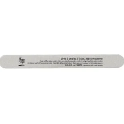 Lime à ongles 2 faces lavable 240/240 zebra, pour ongles artificiels