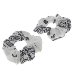 Lot de 2 chouchou bandana blanc