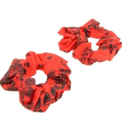 Lot de 2 chouchou bandana rouge