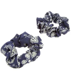 Lot de 2 chouchou bandana bleu