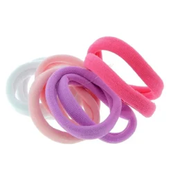 Lot élastiques mousse blanc rose violet