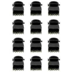 Mini pinces croco noires 1 cm