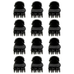 Mini pinces croco noires 1.5 cm