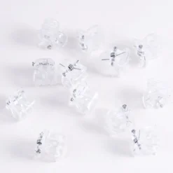 Mini pinces croco transparents 1cm