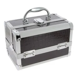 Mini Valise à main Croco Noir