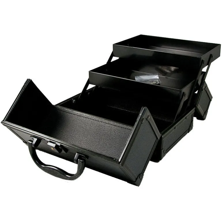 Mini valise make-up en alu noire