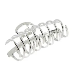 Pince croco métallique argent