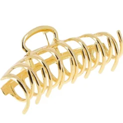 Pince croco métallique dorée