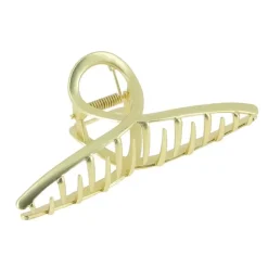 Pince croco métallique infini doré mat