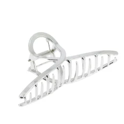 Pince croco métallique infini argent brillant