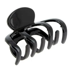 Pince croco plastique large noire