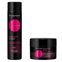 Rituel cheveux colorés shampooing et masque Essentiel Keratin Color
