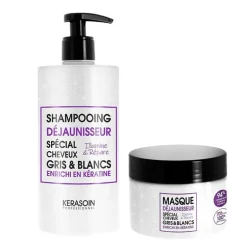 Rituel cheveux gris et blancs shampooing et masque