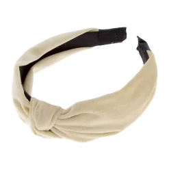 Serre-tête avec noeud beige