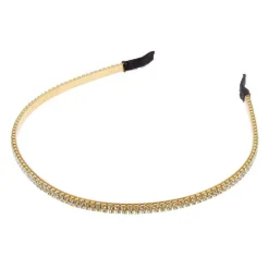 Serre-tête fin à strass doré