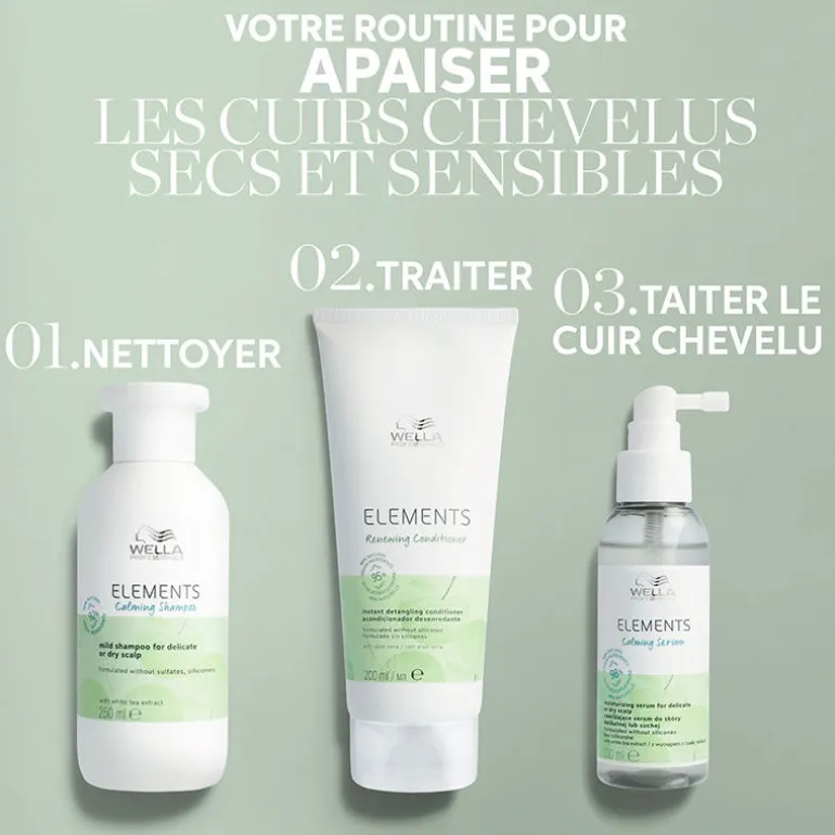 Shampooing apaisant pour cuir chevelu sec ou délicat Calming Elements 250ml
