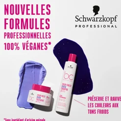 Shampooing argent pour cheveux gris et blancs BC Color Freeze Silver 1000ml