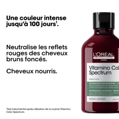 Shampooing neutralisant Vitamino Color Spectrum vert, anti-rouge